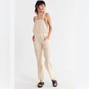 URBAN OUTFITTERS UO Allie Striped Button Overall in Sz XS